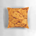 Plush pillow shaped like classic cheese snack