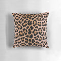 Cheetah print pillow with soft, plush fabric and vibrant brown and tan colors