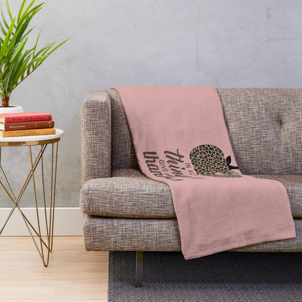 Cheetah print pumpkin plush blanket for fall