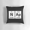 Colorful pillow featuring the periodic table of elements design, perfect for a relaxing nap or display.