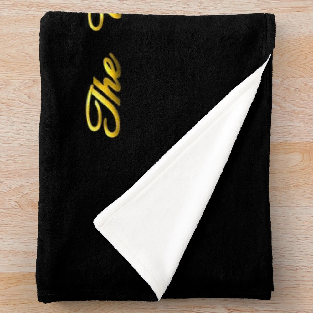 Plush blanket with Chez Bippy-inspired design