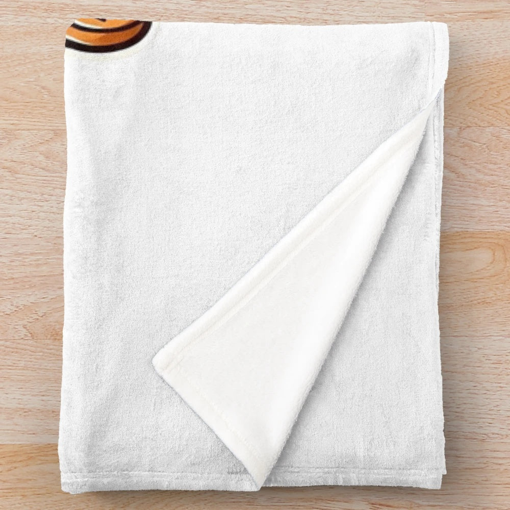 Soft and plush autumn-themed blanket with chibi and stickman characters