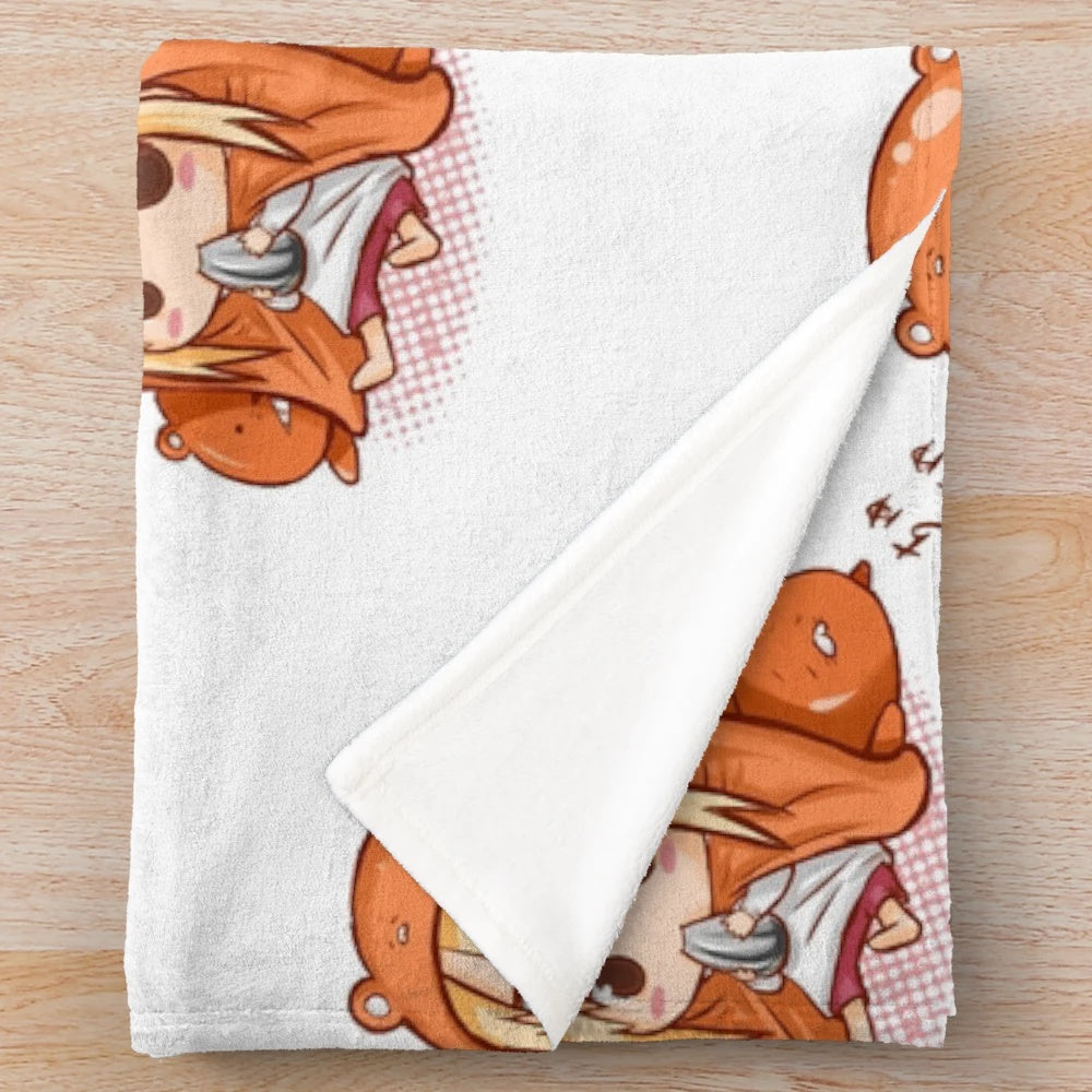 Soft and cuddly anime-inspired plush blanket featuring the beloved character Umaruchan