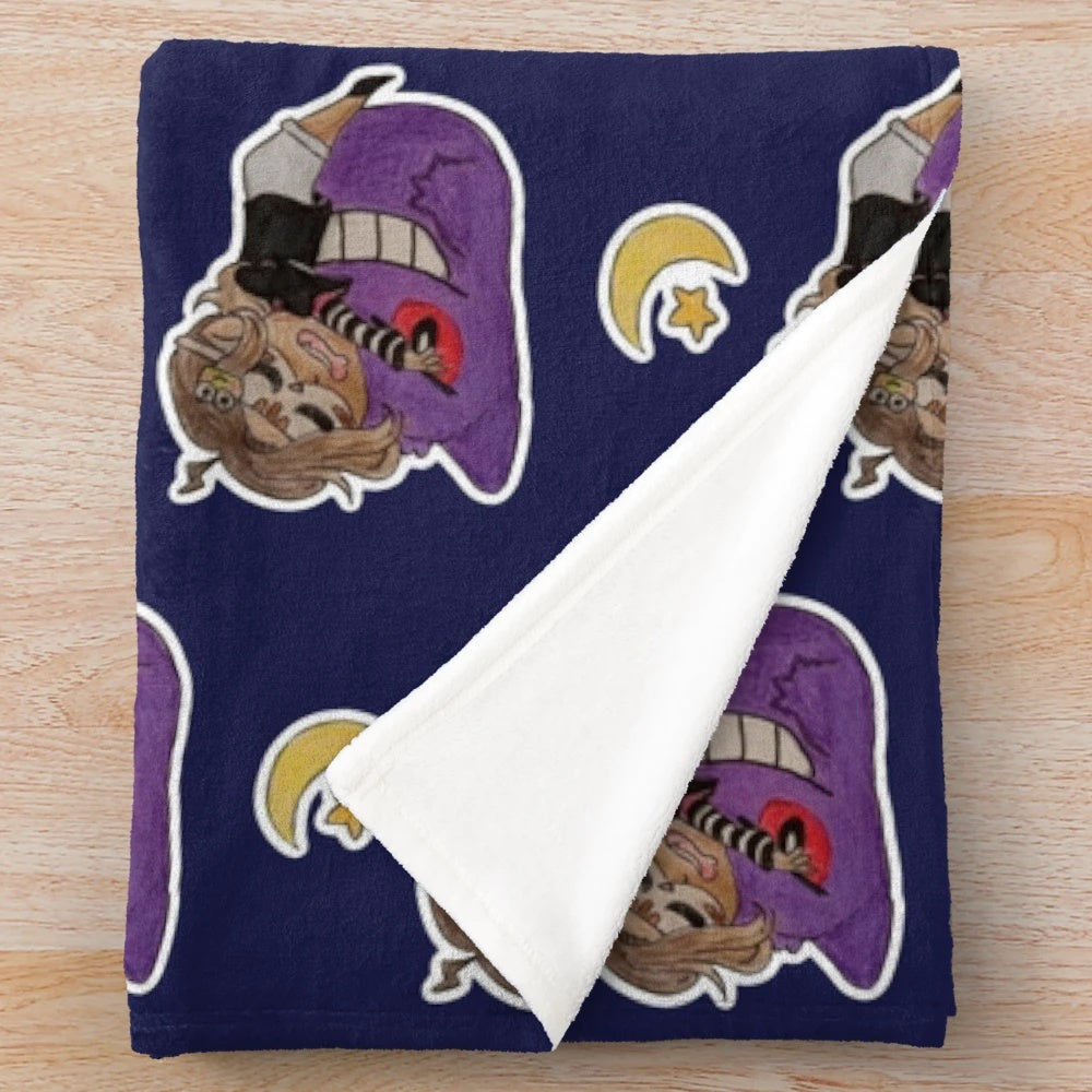 Soft and cuddly chibi plush blanket with an anime-inspired design
