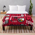 Chicago Blackhawks-themed plush blanket