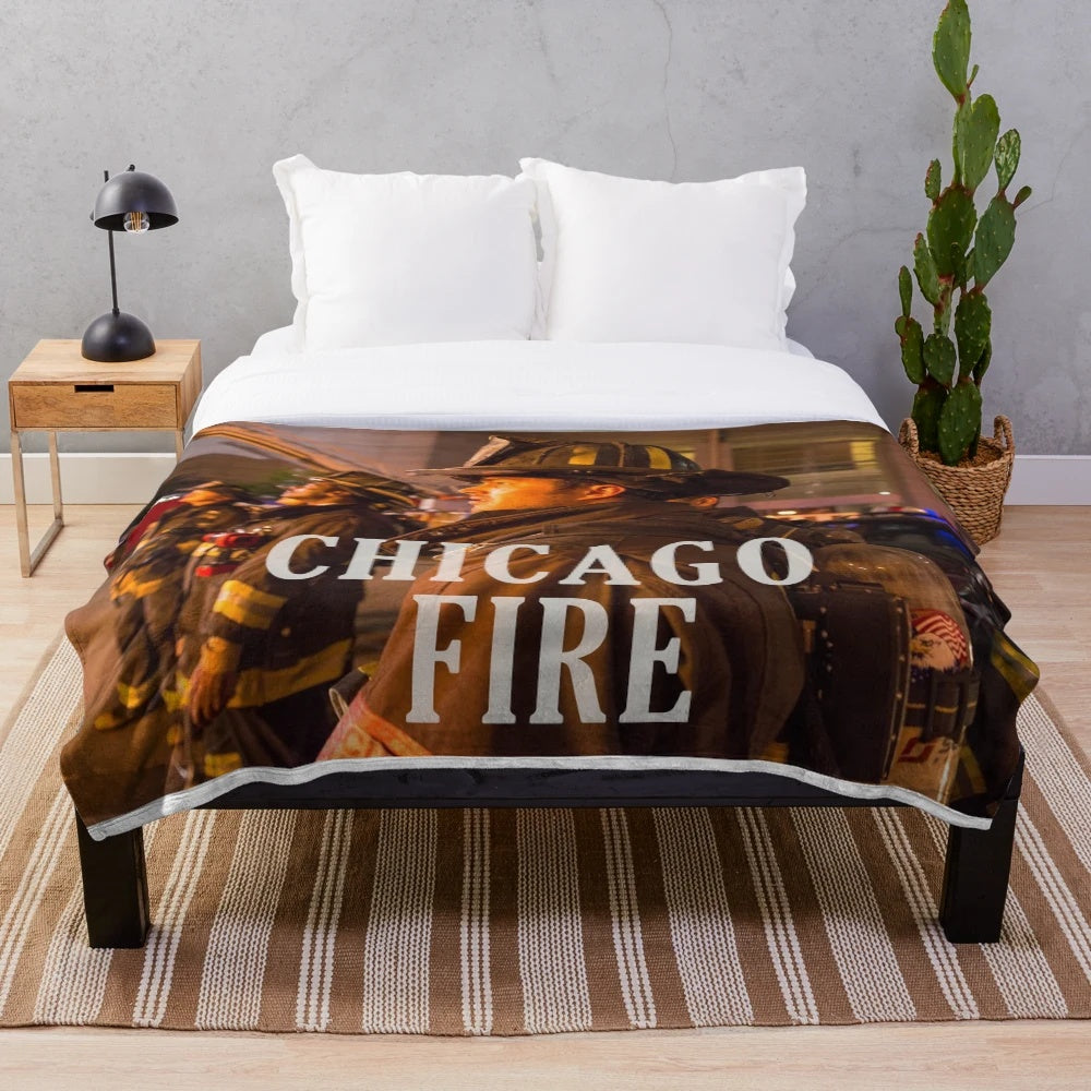 Chicago Fire Inspired Plush Blanket