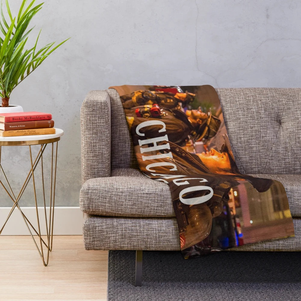 Chicago Fire Inspired Plush Blanket