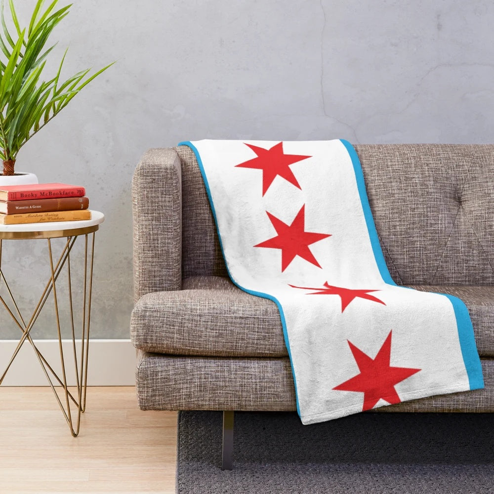 Chicago Flag Plush Blanket