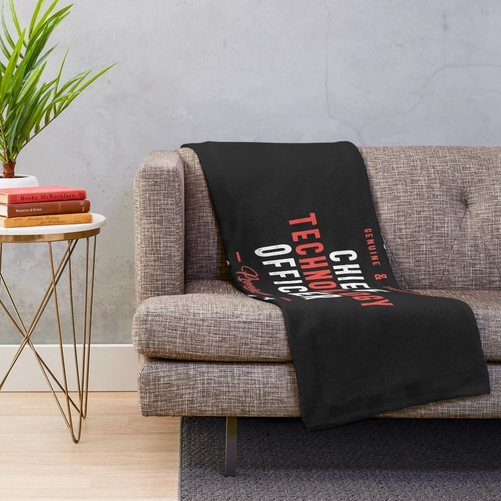 Chief technology officer plush blanket in a cozy and comfortable design