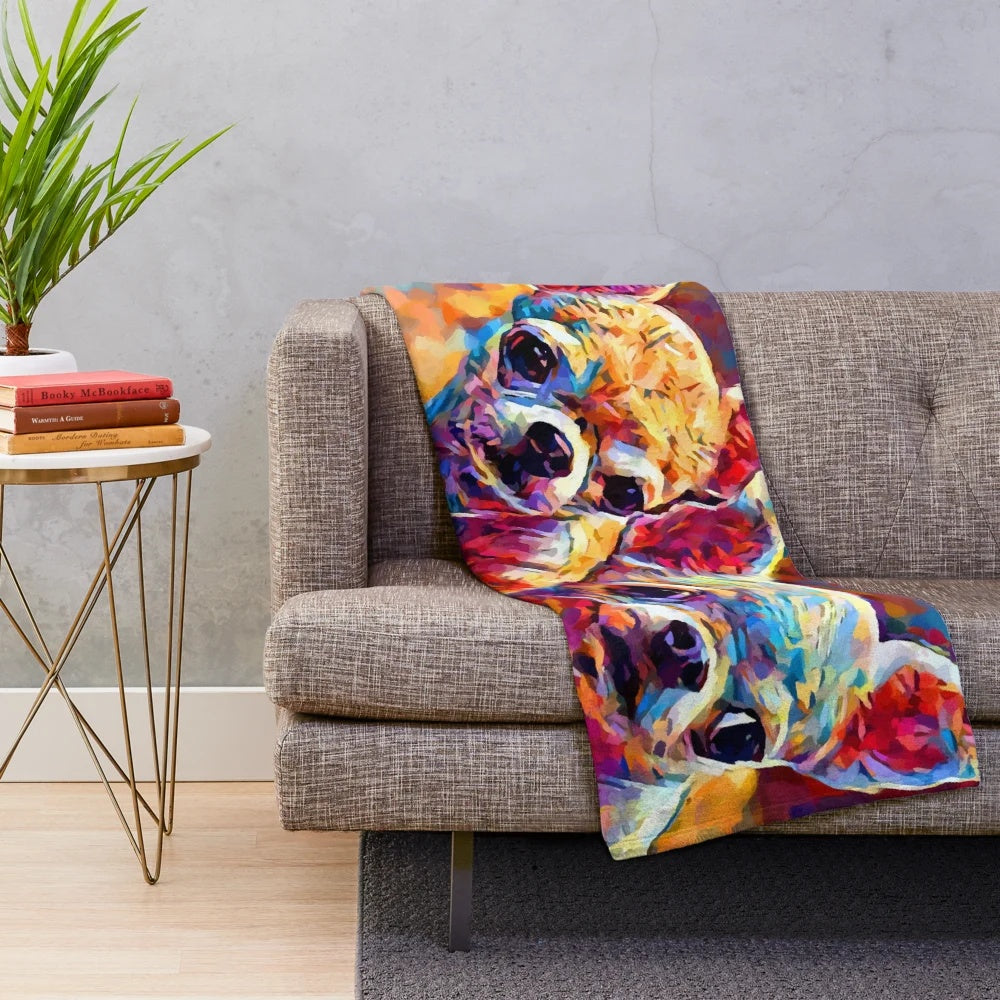 Chihuahua brothers cuddling on a plush blanket