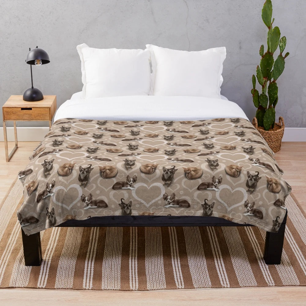 Chihuahua plush blanket for small dog breed enthusiasts