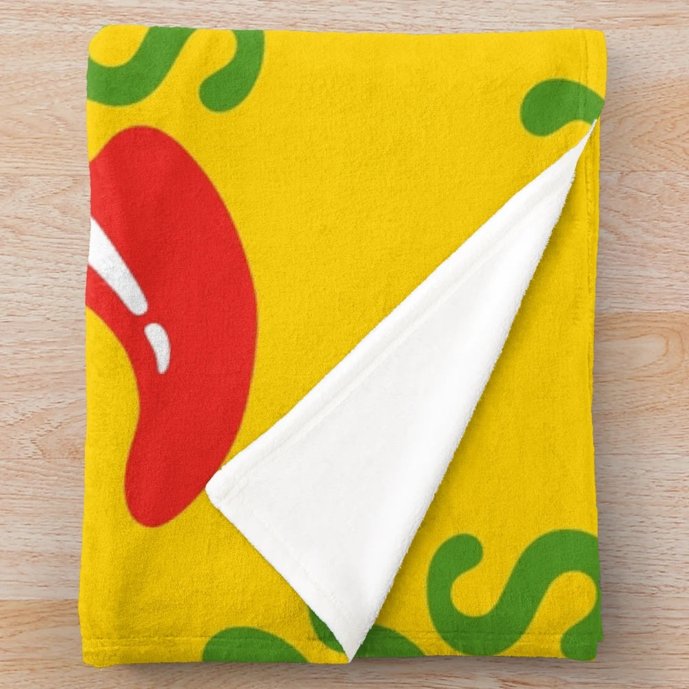 Chili's-inspired plush blanket with restaurant-themed design