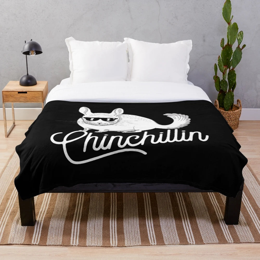 Soft and cuddly chinchilla plush blanket