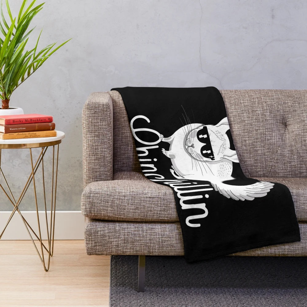 Soft and cuddly chinchilla plush blanket