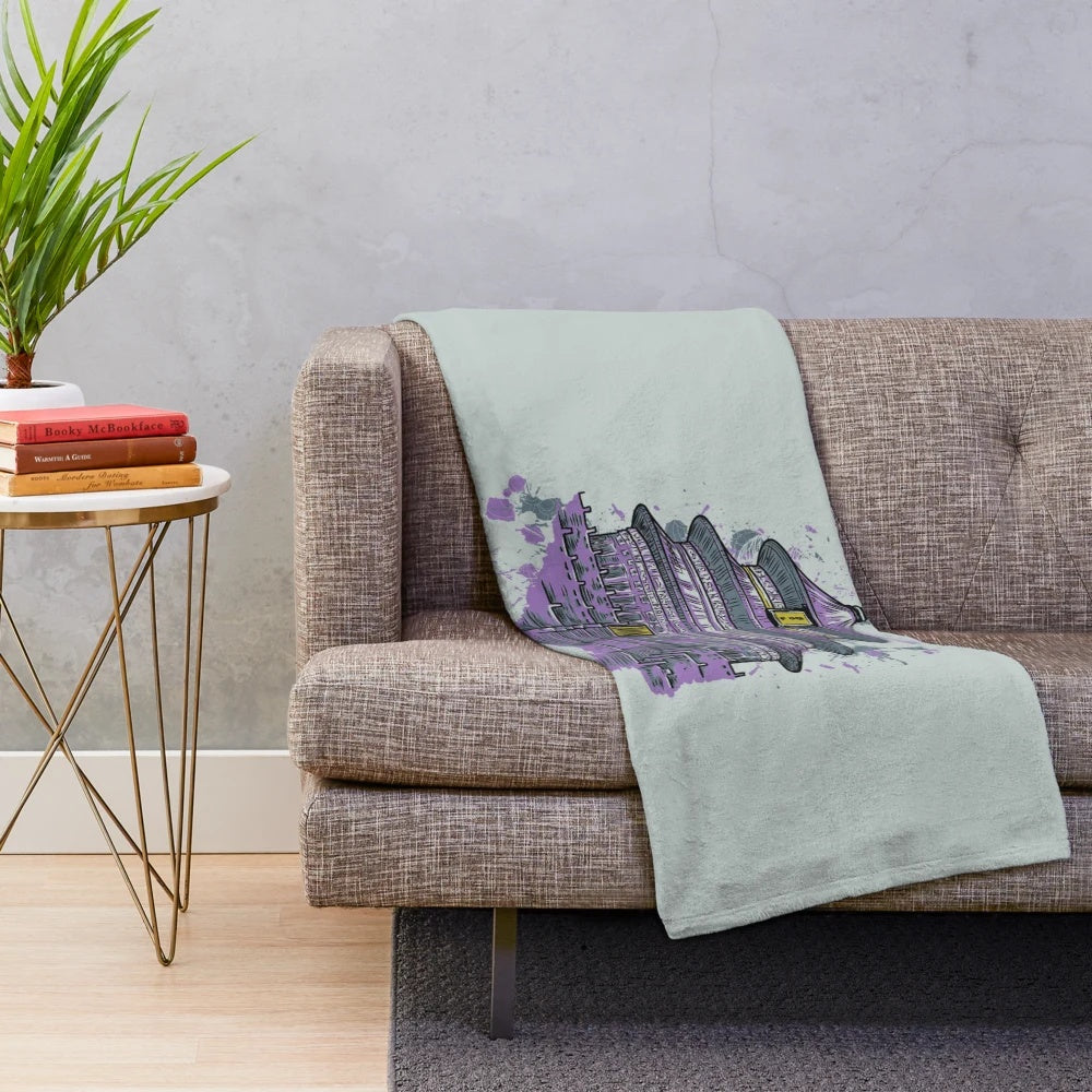 Soft and warm plush blanket with Chinese-inspired design