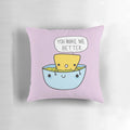 A plush, food-themed pillow in the shape of a chip and dip, perfect for snuggling with your favorite person.
