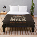 Soft and plush chocolate milk themed blanket