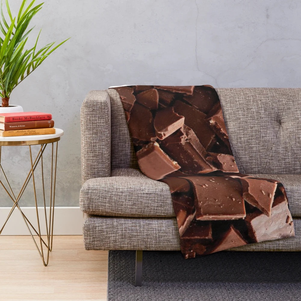 Chocolate pattern plush blanket for kids