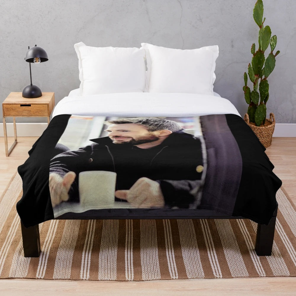 Chris Evans Inspired Plush Blanket