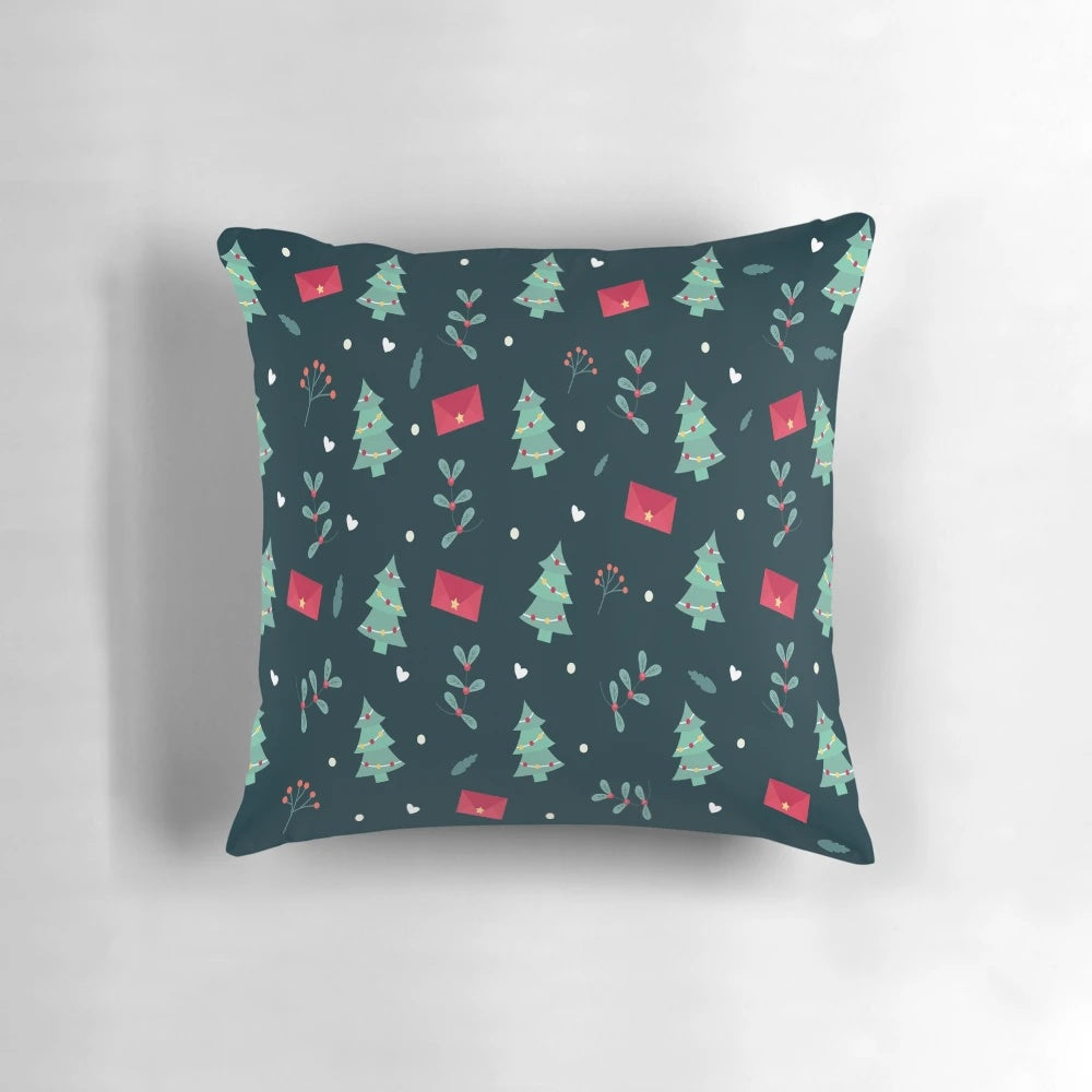 Soft, plush Christmas pillow with festive holiday design