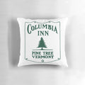 Soft, plush pillow featuring a winter scene from the beloved Christmas movie "White Christmas"