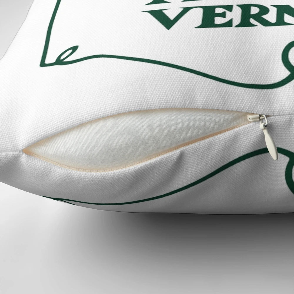 Soft, plush pillow featuring a winter scene from the beloved Christmas movie "White Christmas"