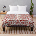 Cozy Christmas plush blanket with a funny Santa Claus design