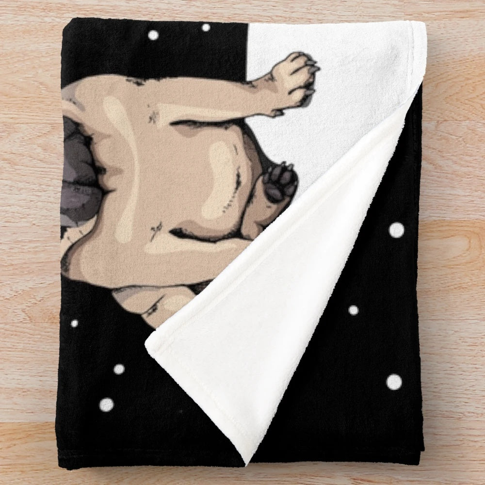 Christmas Pugs Plush Blanket