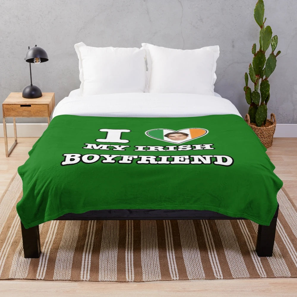 Cillian Murphy Inspired Plush Blanket with Irish Design