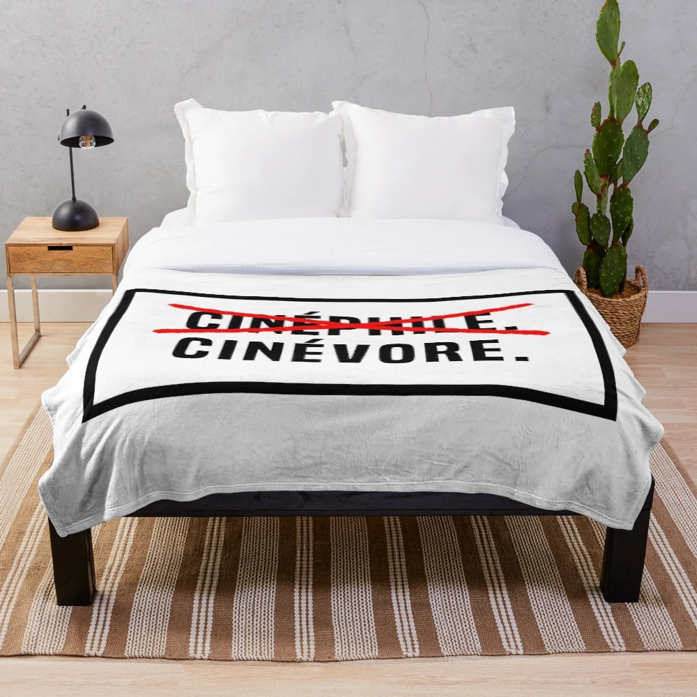 Cinévore plush blanket for movie and cinema lovers