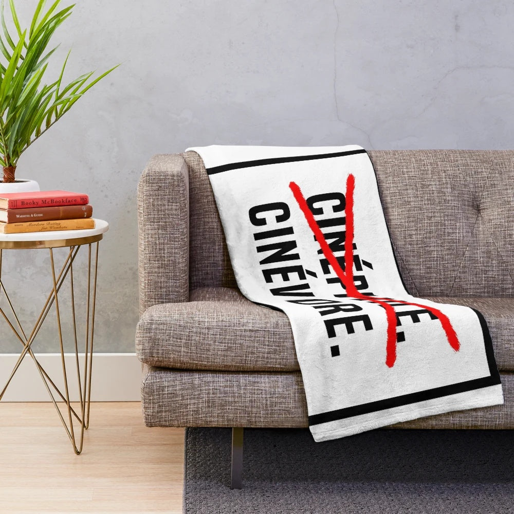 Cinévore plush blanket for movie and cinema lovers