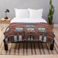 Cincinnati Music Hall inspired plush blanket with architectural details