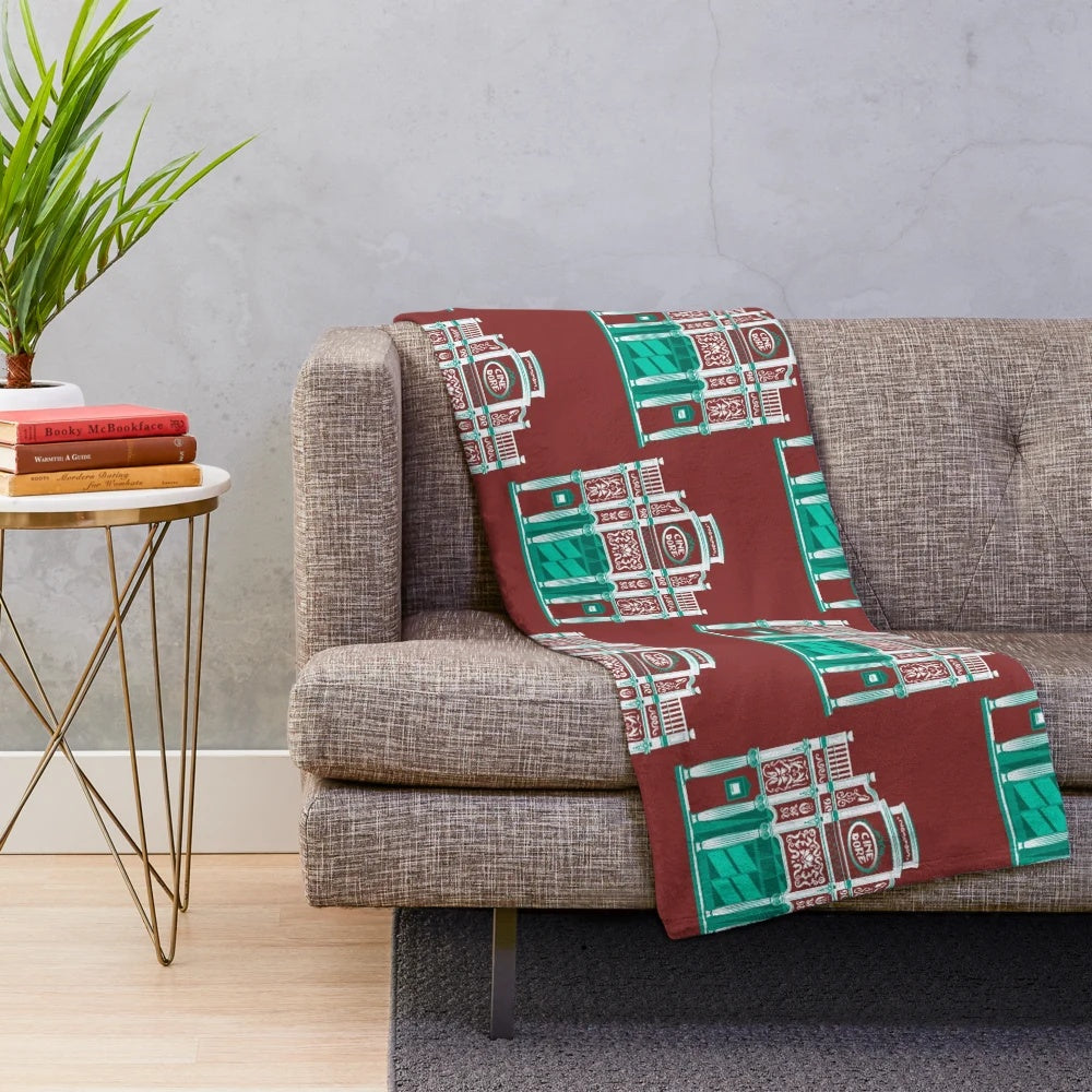 Cine Dore Plush Blanket featuring a vector illustration design