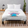 Little miss cinema fan plush blanket featuring a movie popcorn design