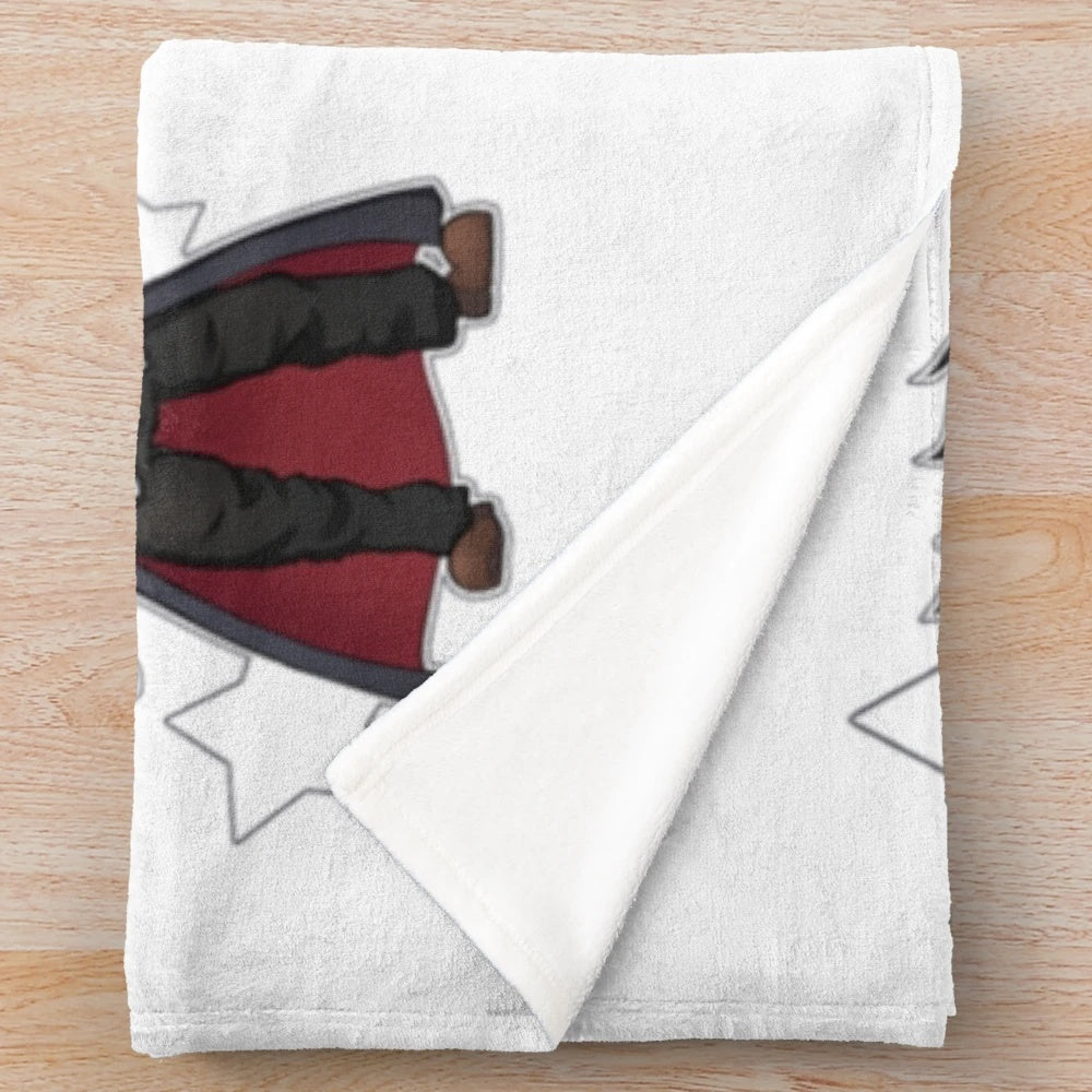 Plush blanket featuring movie heroes and film characters