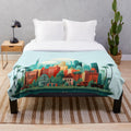 Plush blanket featuring a cinema and Hollywood-inspired design