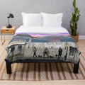Plush blanket featuring London's iconic cinema and architectural elements