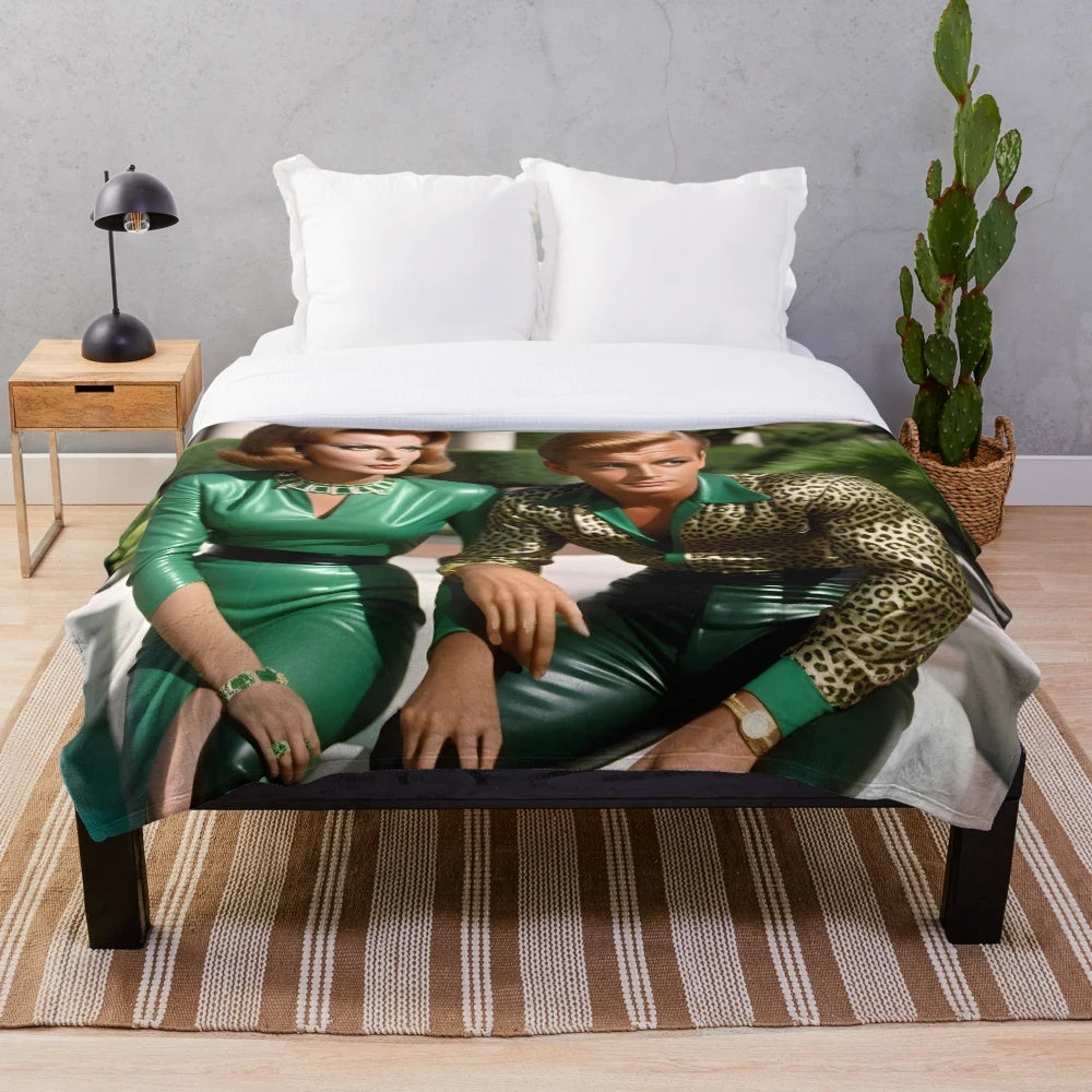 Soft and plush blanket with a cinema-inspired design, perfect for creating a cozy and luxurious home environment.