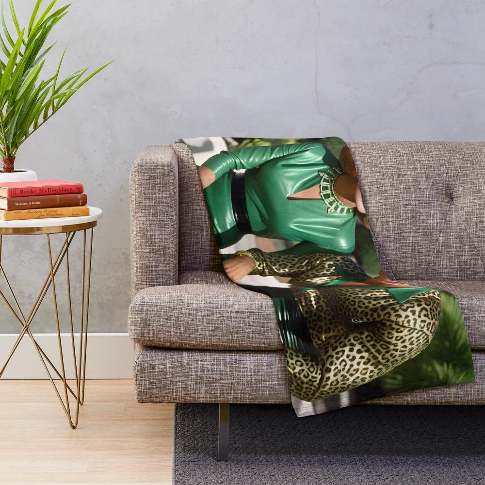 Soft and plush blanket with a cinema-inspired design, perfect for creating a cozy and luxurious home environment.