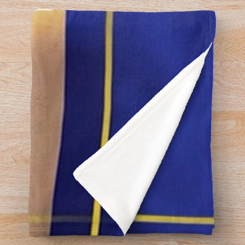 Plush blanket with cinema and movie-themed design