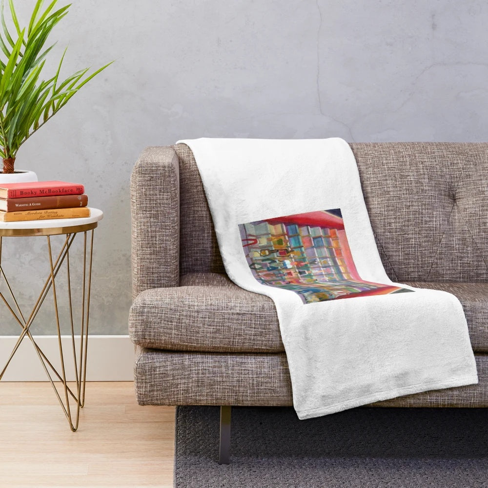 Soft and comfortable plush blanket with a cinema-inspired design