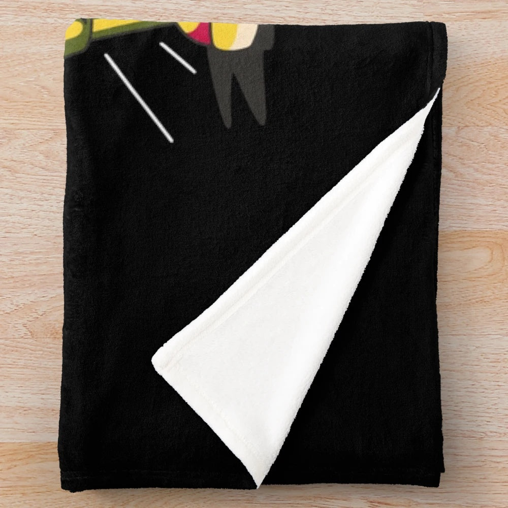 Soft and plush movie theater-themed blanket for movie nights at home