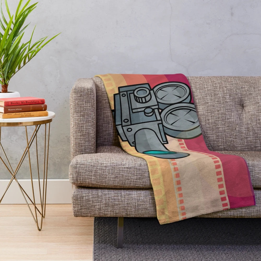 Vintage-Style Plush Cinema Blanket