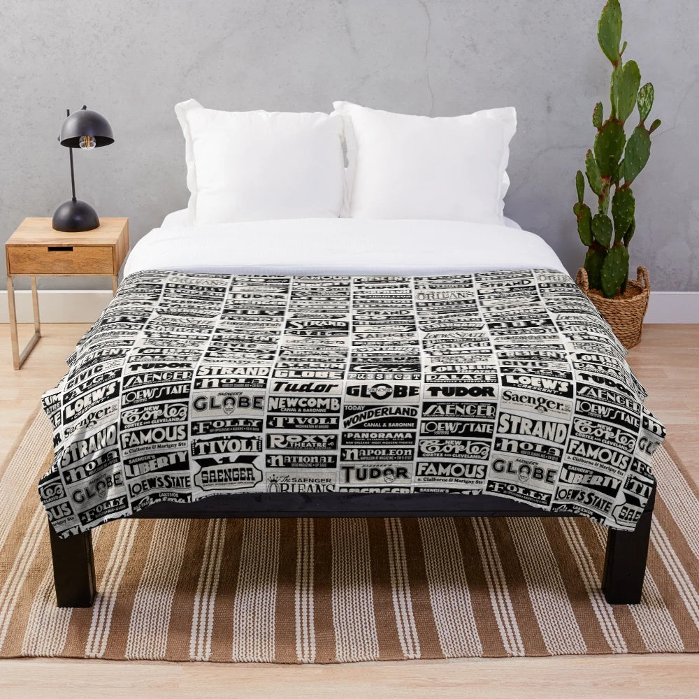 New Orleans-inspired cinema plush blanket