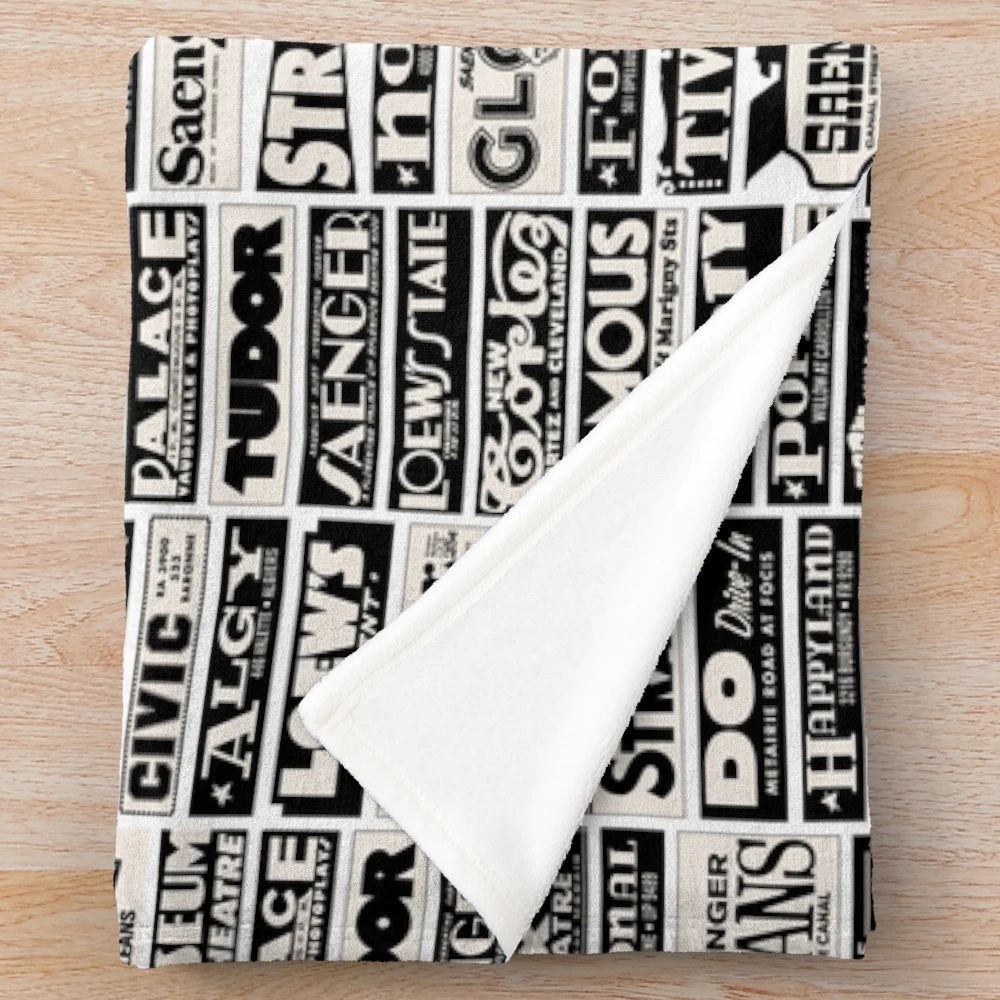 New Orleans-inspired cinema plush blanket