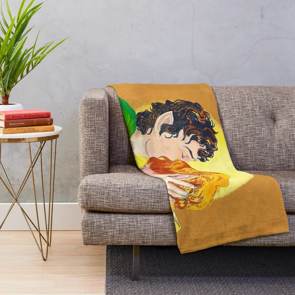 Cozy plush blanket with cinema-inspired design