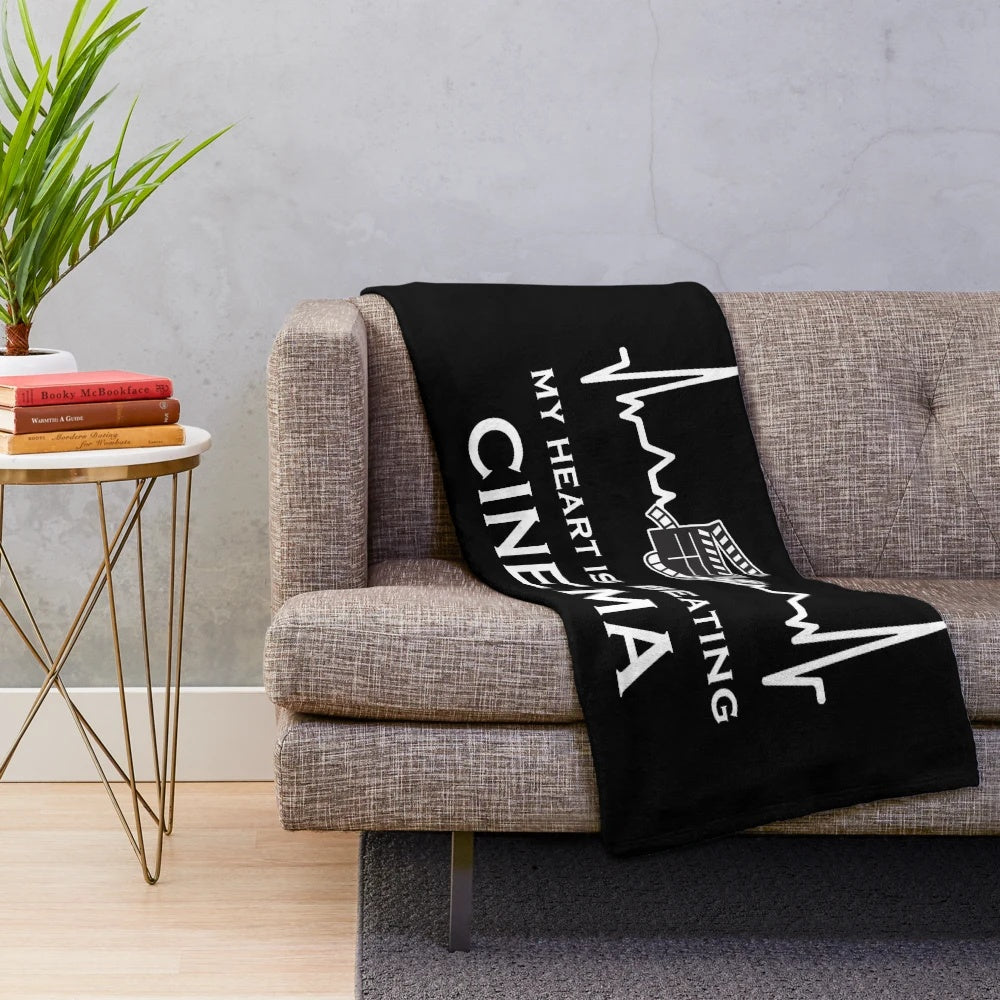Cinema-themed plush blanket for movie lovers
