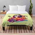 Soft and luxurious plush blanket with a cinema-inspired design