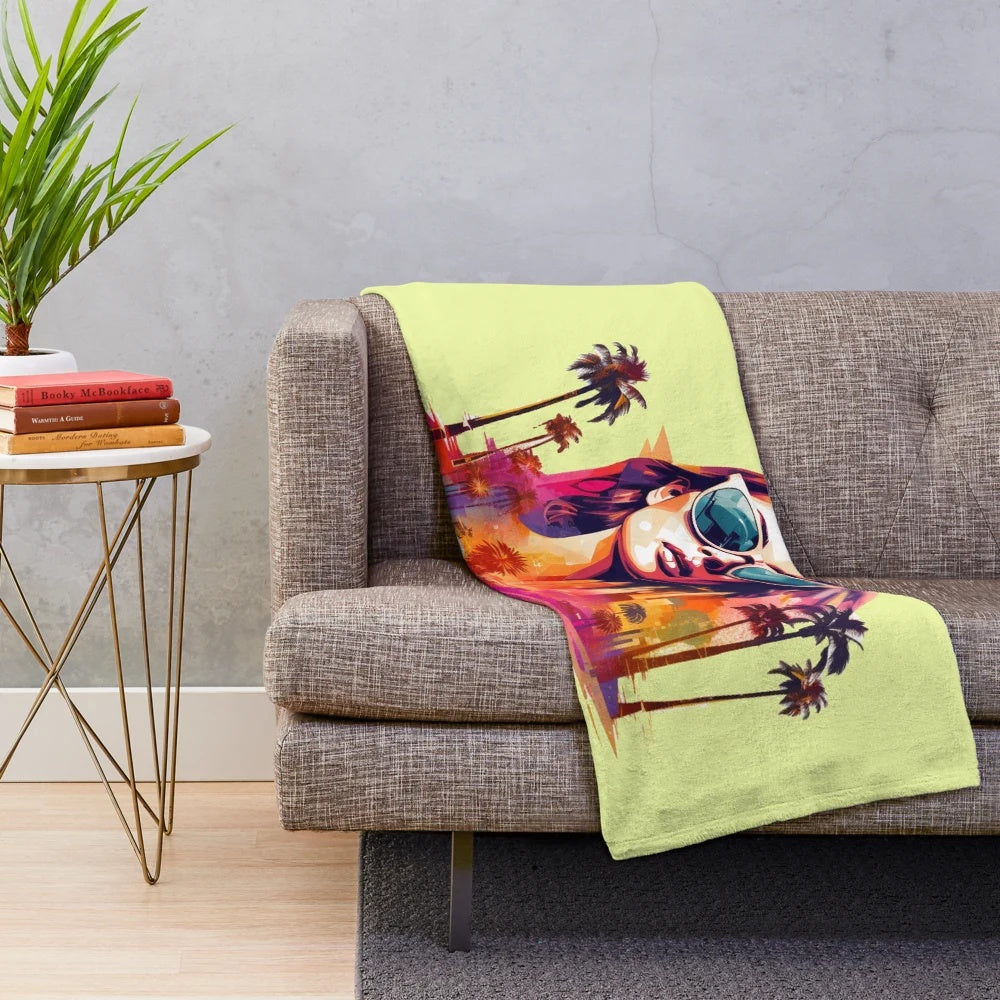 Soft and luxurious plush blanket with a cinema-inspired design