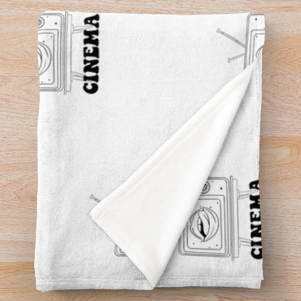 Cinema-themed plush blanket featuring Harry Styles album art